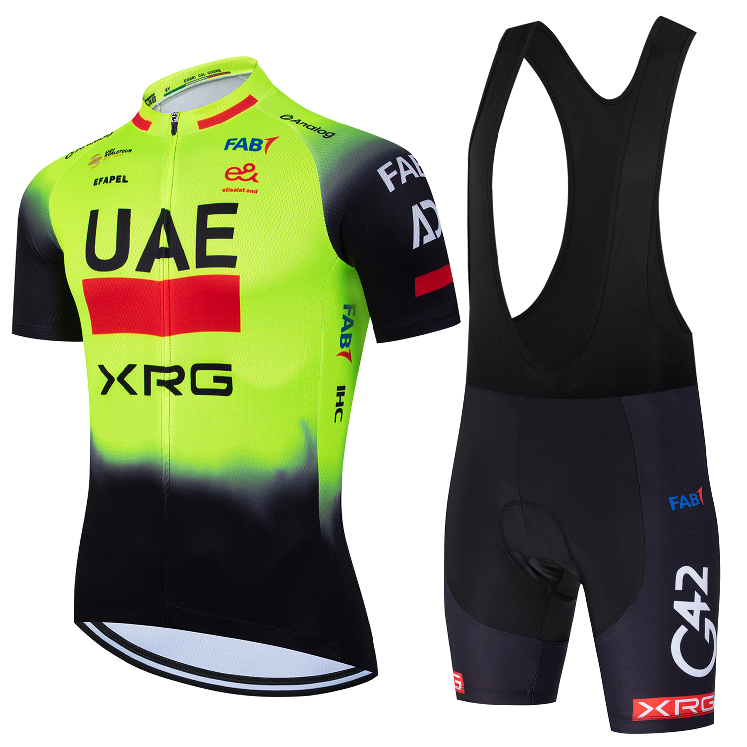 Cycling Commute Shorts - Fluorescent Yellow UAE Cycling Jersey Shorts