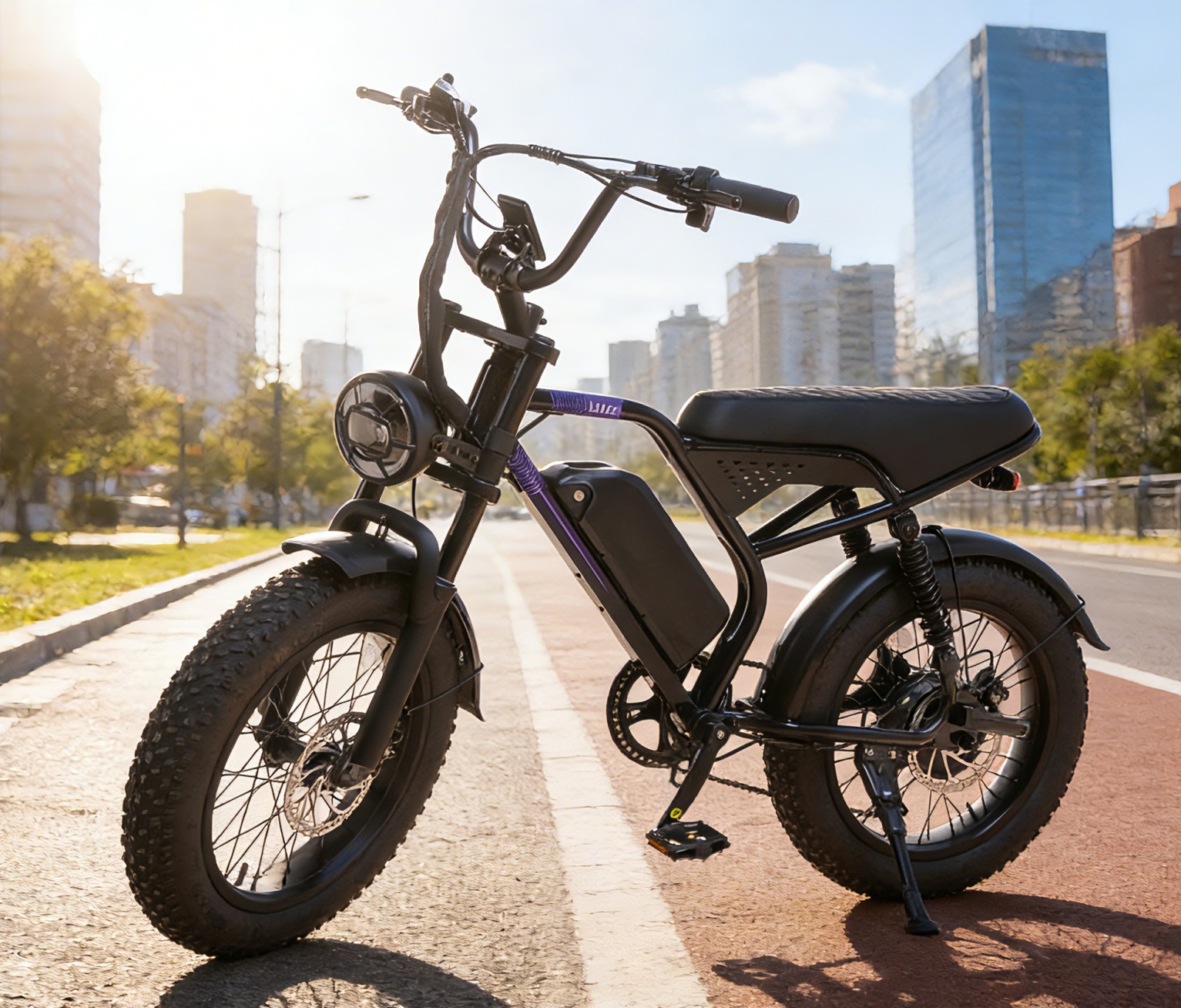 Bike Light Front Rear - Electric Off Road Mountain Bike, 48V500W,