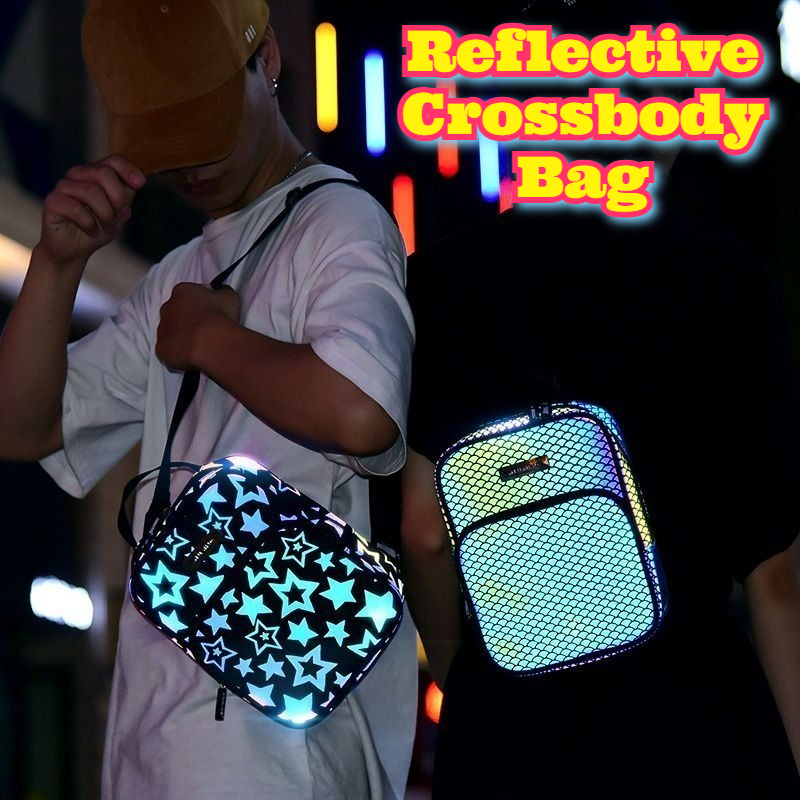 Cycling Commute - Reflective Crossbody Bag Multipurpose Sports Sling