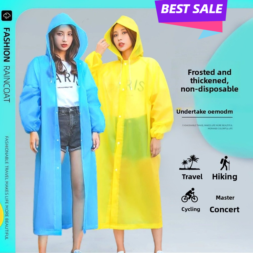 Reusable Thickened Adult Rainc - Cycling Commuter Rain Gear のレビューと価格