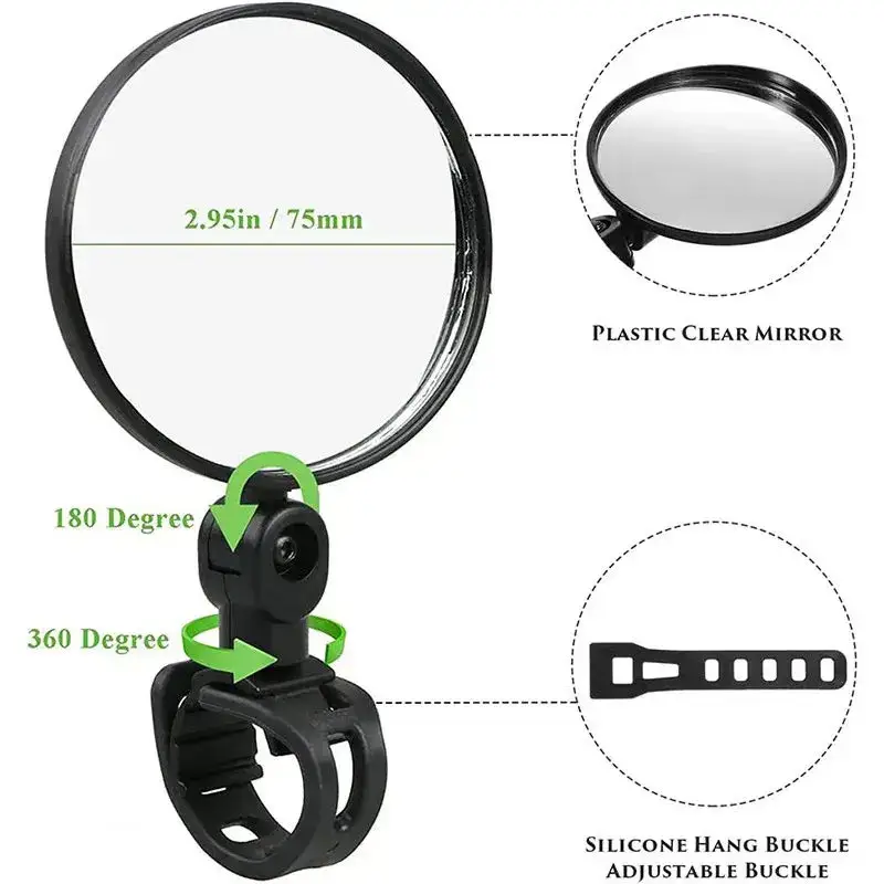 Universal Bicycle Rearview Mir - Mirror Handlebar Convex のレビューと価格