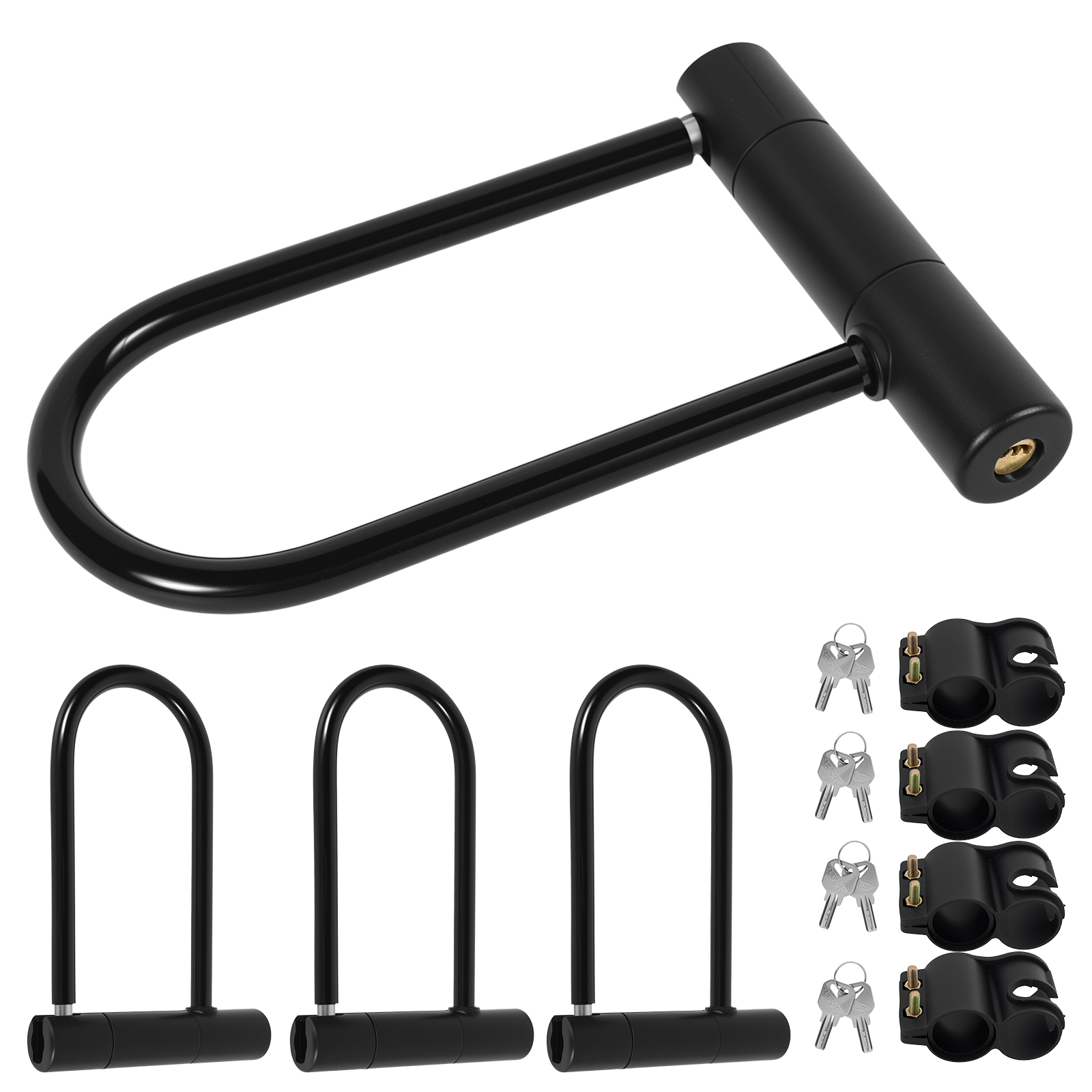 1/2/4Pcs Bike Lock with Key St - U Lock Heavy Duty のレビューと価格