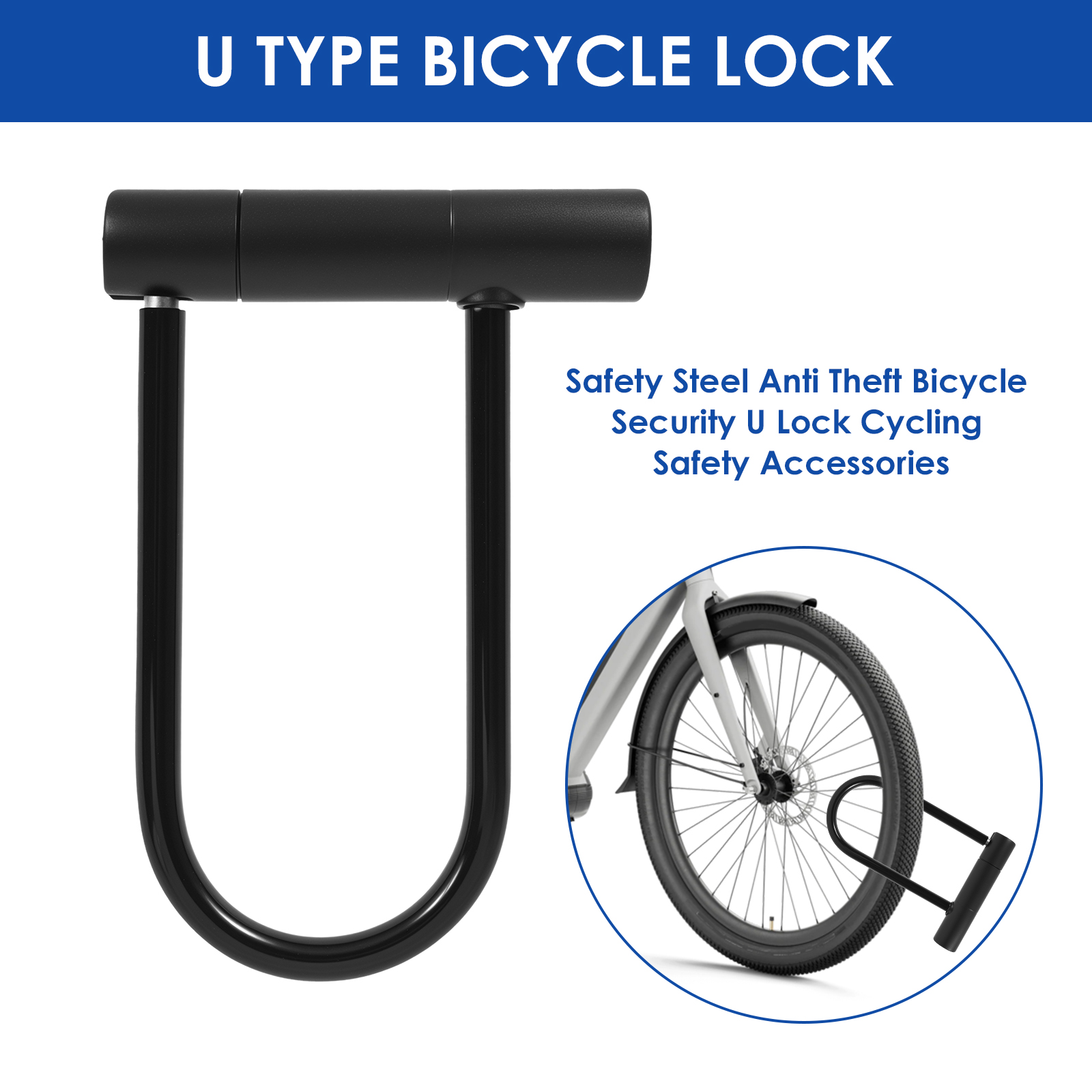 1/2/4Pcs Bike Lock with Key St - U Lock Heavy Duty のレビューと価格