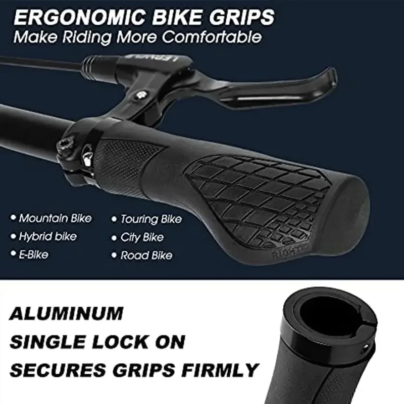 Alloy and Rubber Bike Grips -  - Commuting On Mountain Bike のレビューと価格