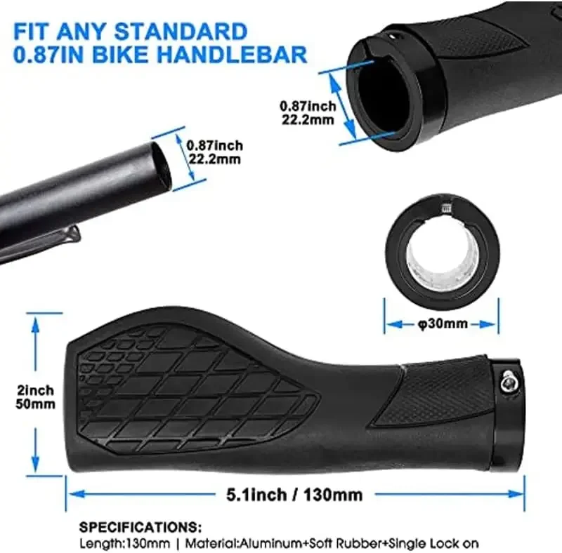Alloy and Rubber Bike Grips -  - Commuting On Mountain Bike のレビューと価格