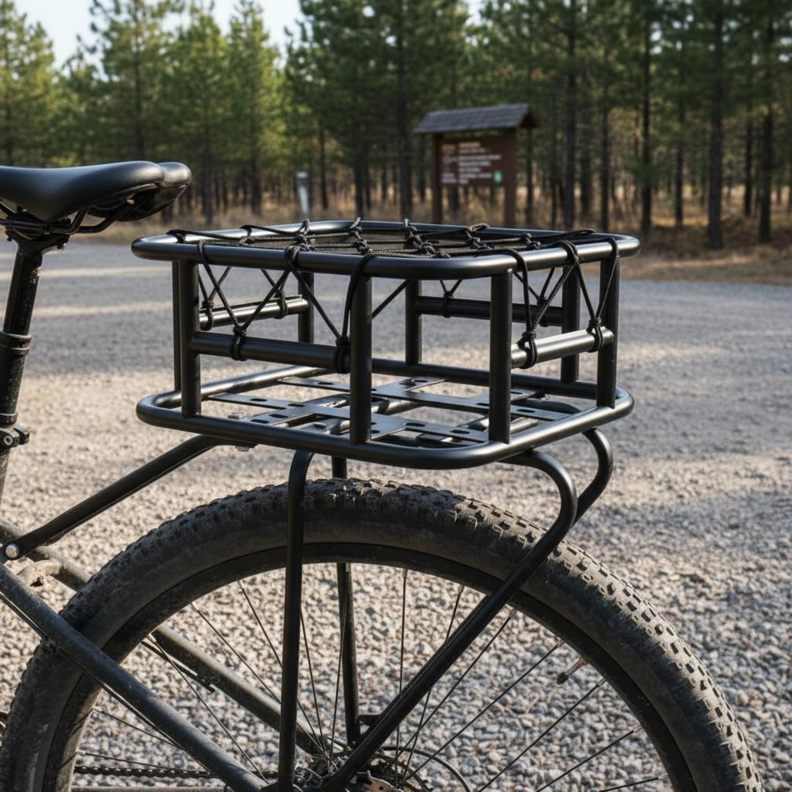 Mountain Bike Rear Basket Rust - Cycling Commute のレビューと価格