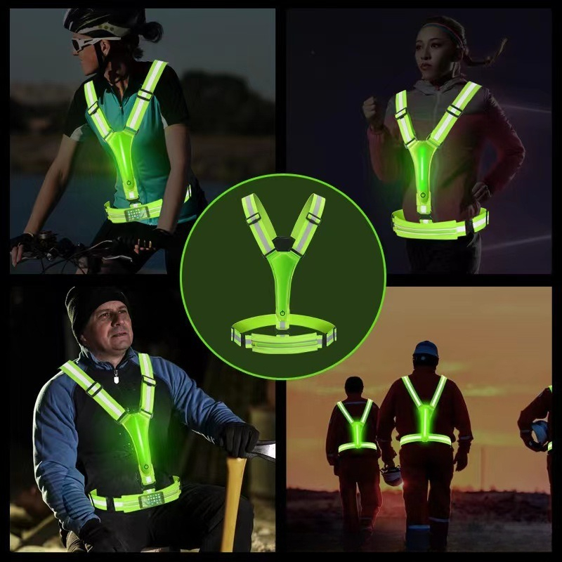 LED Glowing Reflective Vest Hi - Reflective Vest Cycling のレビューと価格