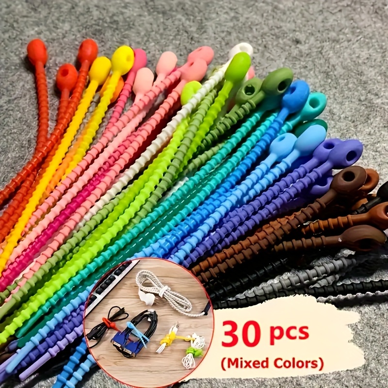 Silicone Cable Ties, 30PCS Reu - Cable Lock Flexible のレビューと価格