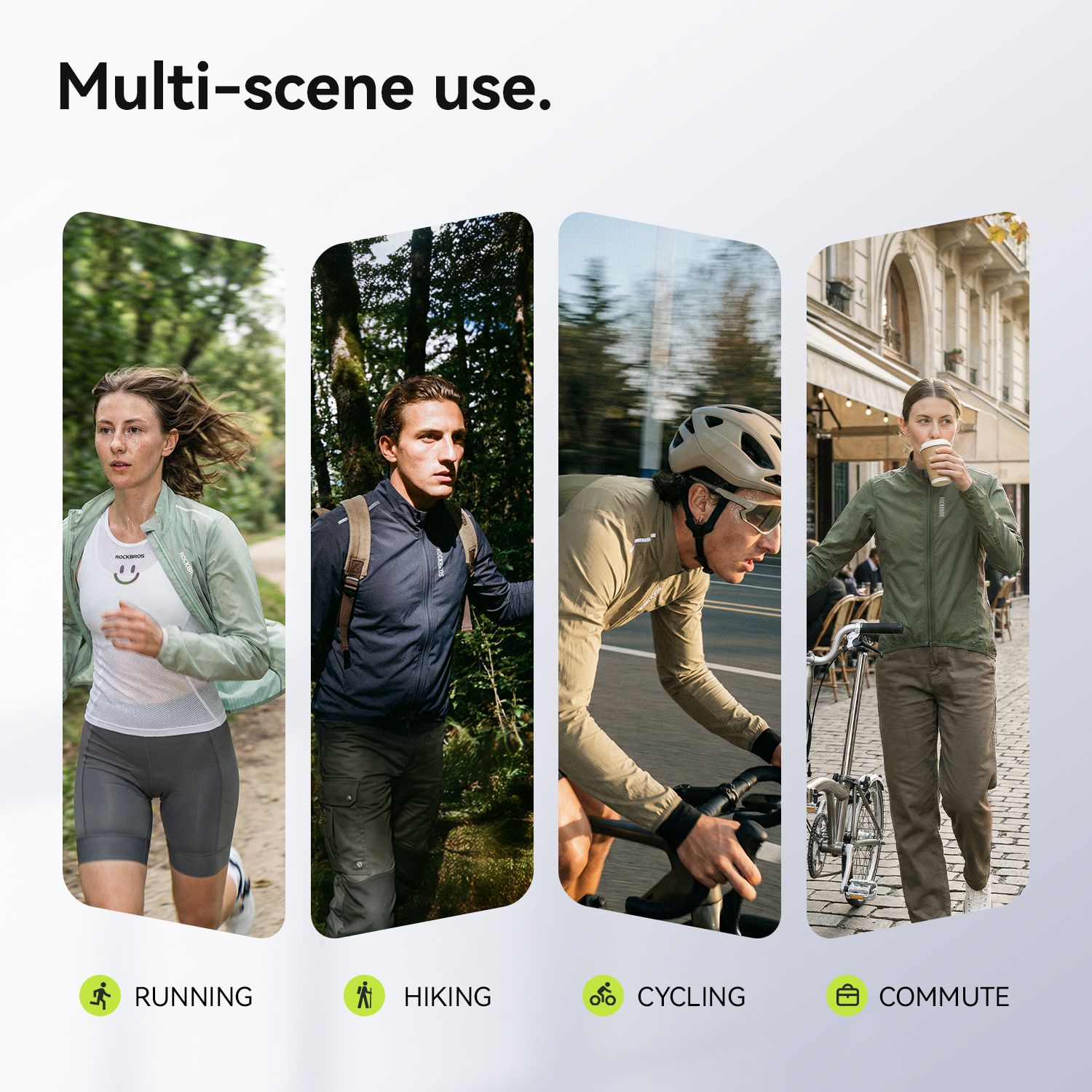ROCKBROS Cycling Jacket Lightw - Cycling Commute Jacket のレビューと価格