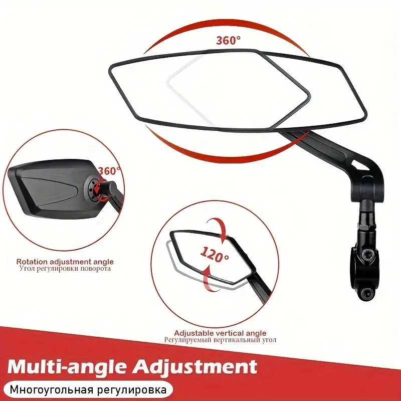 2pcs Motorcycle Handlebar Mirr - Mirror Handlebar Convex のレビューと価格
