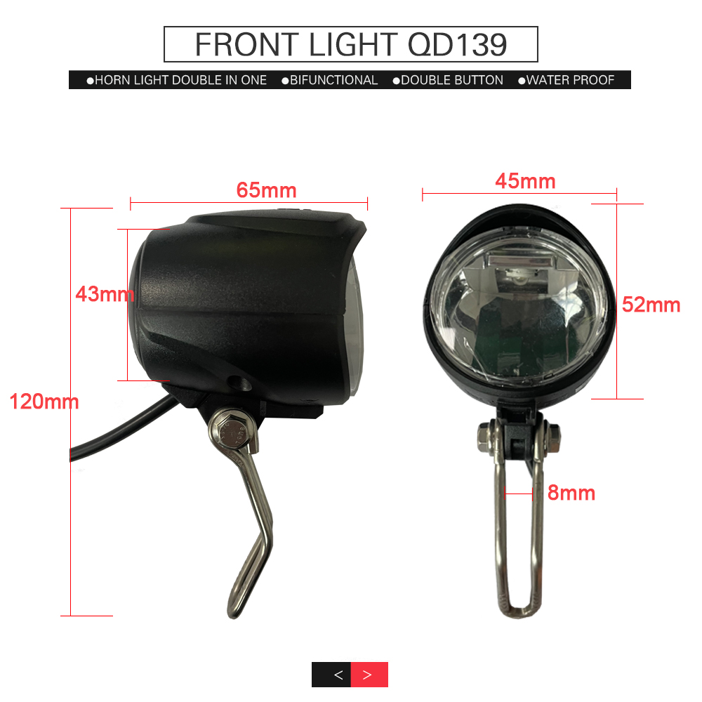 Ebike Light and Horn Switch, H - Bike Light Front Rear のレビューと価格