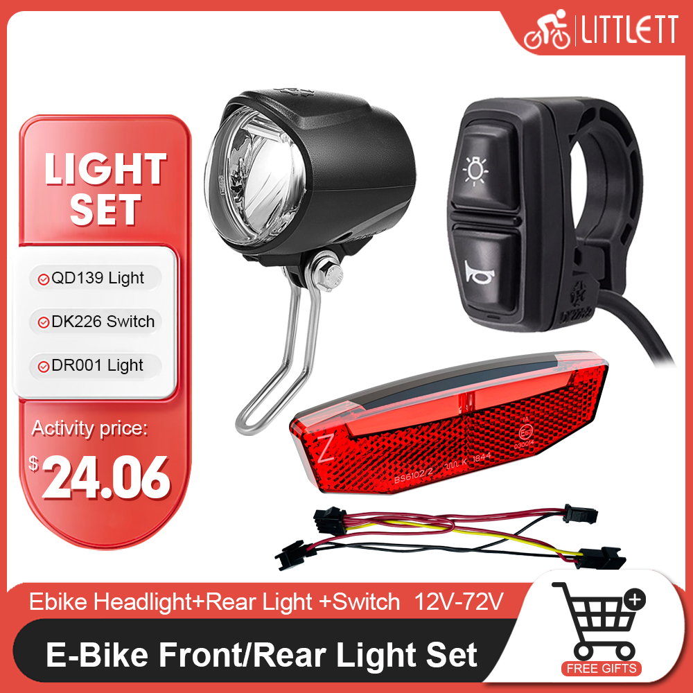 Ebike Light and Horn Switch, H - Bike Light Front Rear のレビューと価格