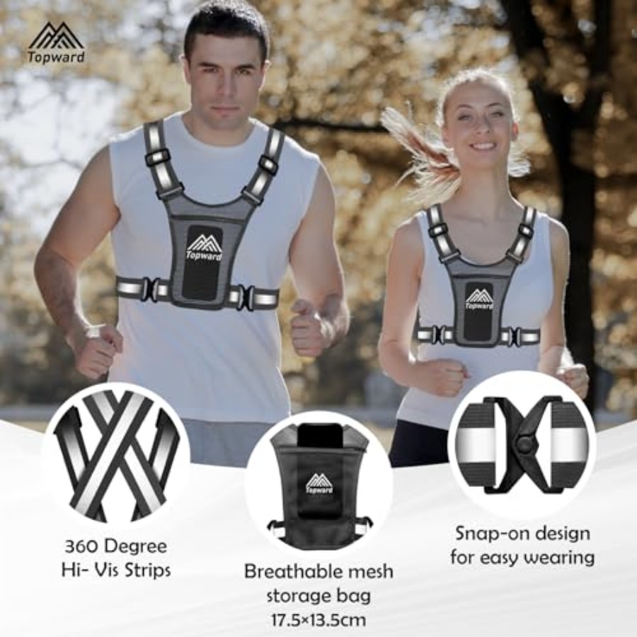 Topward Running Vest Chest Pho - Reflective Vest Cycling のレビューと価格