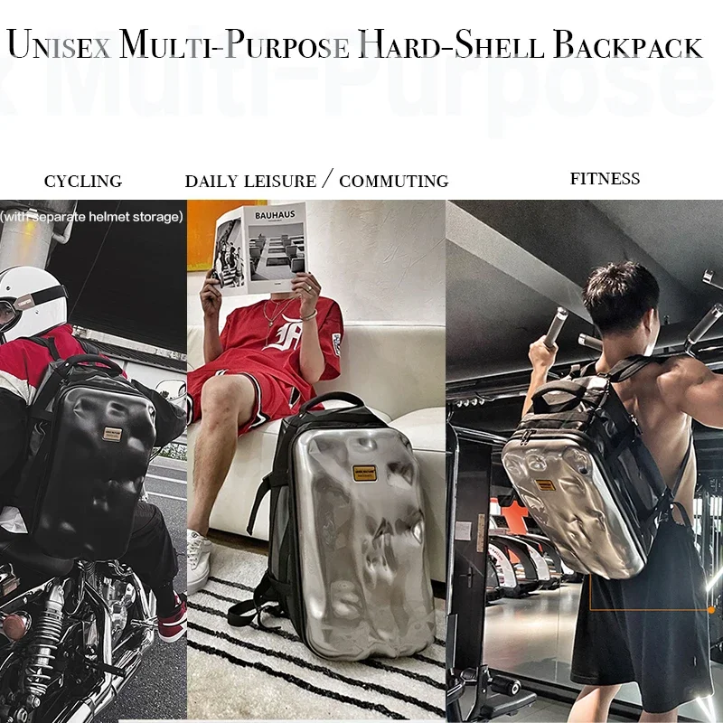 Men Women Hard Shell Water Rep - Cycling Commuter Backpack Laptop のレビューと価格