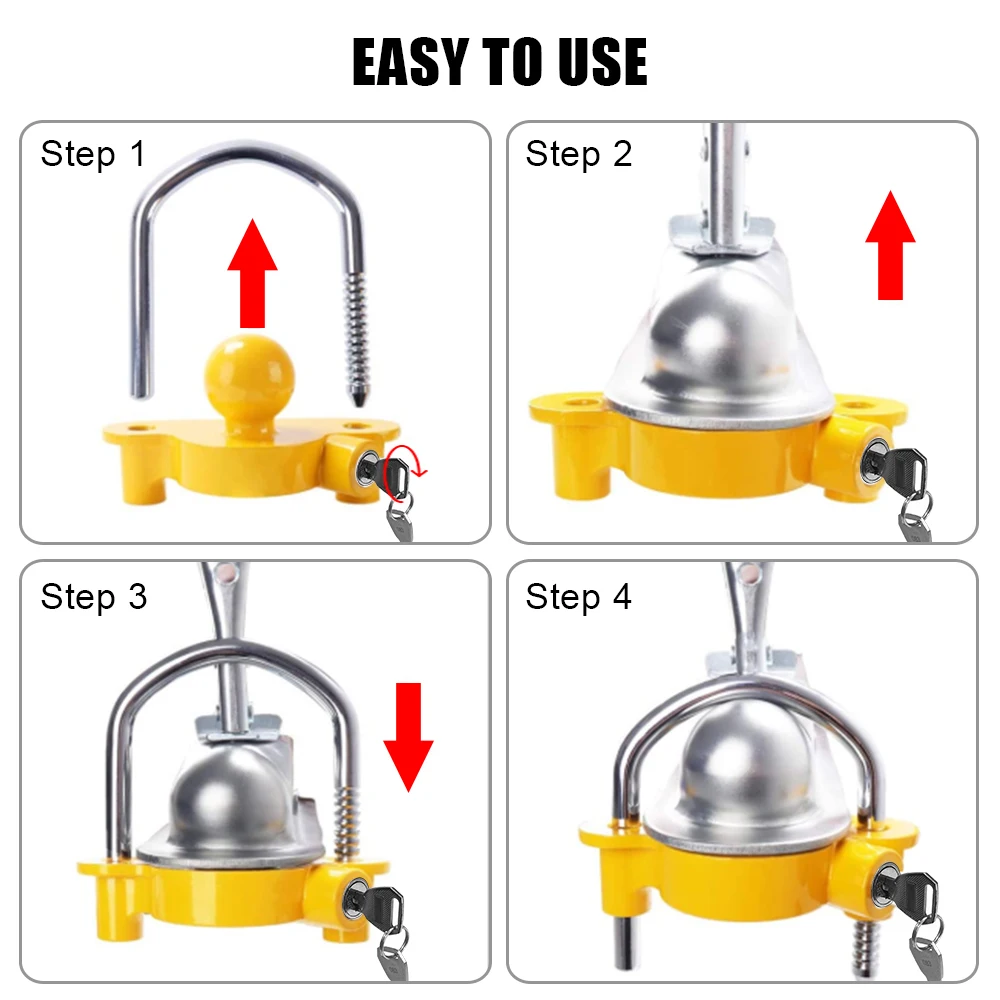 Tow Ball Security Anti-Theft T - U Lock Heavy Duty のレビューと価格