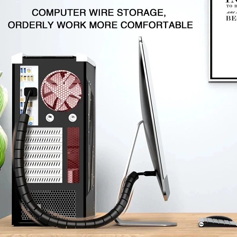 2M/1M Black Cable Wire Protect - Cable Lock Flexible のレビューと価格