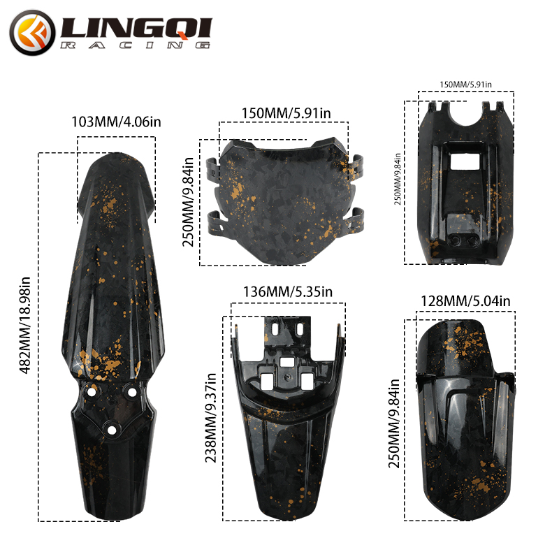 LINGQI Front Rear Mudguard Pit - Bike Light Front Rear のレビューと価格