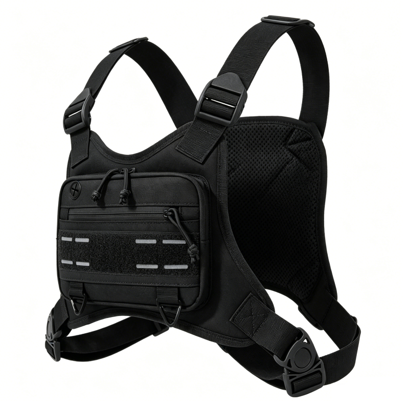Tactical Front Chest Rig Bag V - Reflective Vest Cycling のレビューと価格