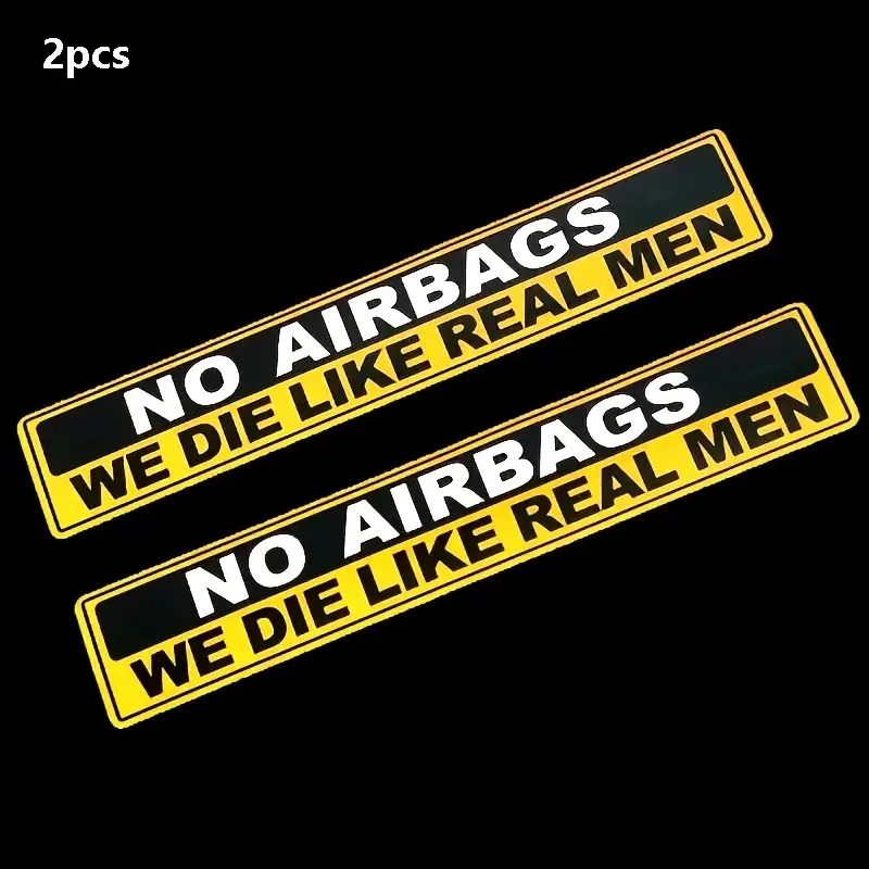 2pcs Caution NO AIRBAGS We Die - Cycling Quote のレビューと価格
