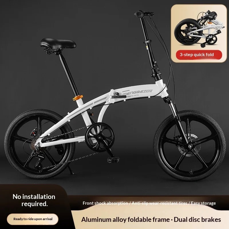 Adult Folding Bike - 20 Inch L - Commuter Biking のレビューと価格
