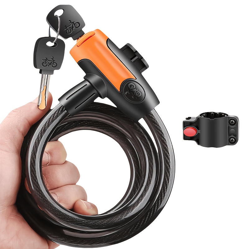 1SET Anti-Cut PVC Coated Keyed - Cable Lock Flexible のレビューと価格