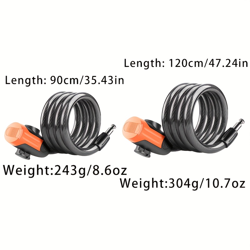 1SET Anti-Cut PVC Coated Keyed - Cable Lock Flexible のレビューと価格