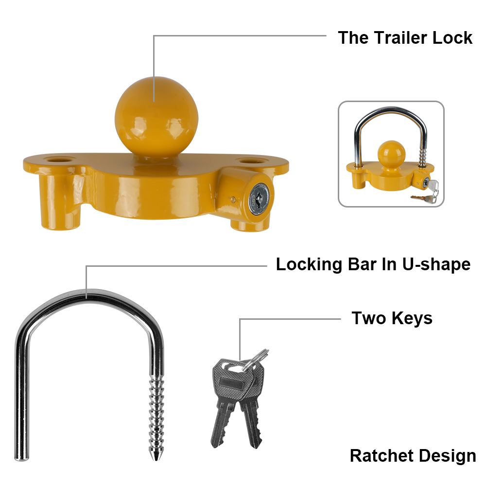 Tow Ball Security Anti-Theft T - U Lock Heavy Duty のレビューと価格