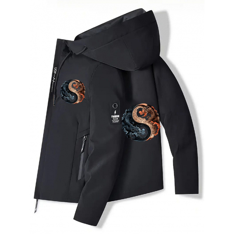 Men's Hooded Jacket - Zippered - Cycling Commute Jacket のレビューと価格