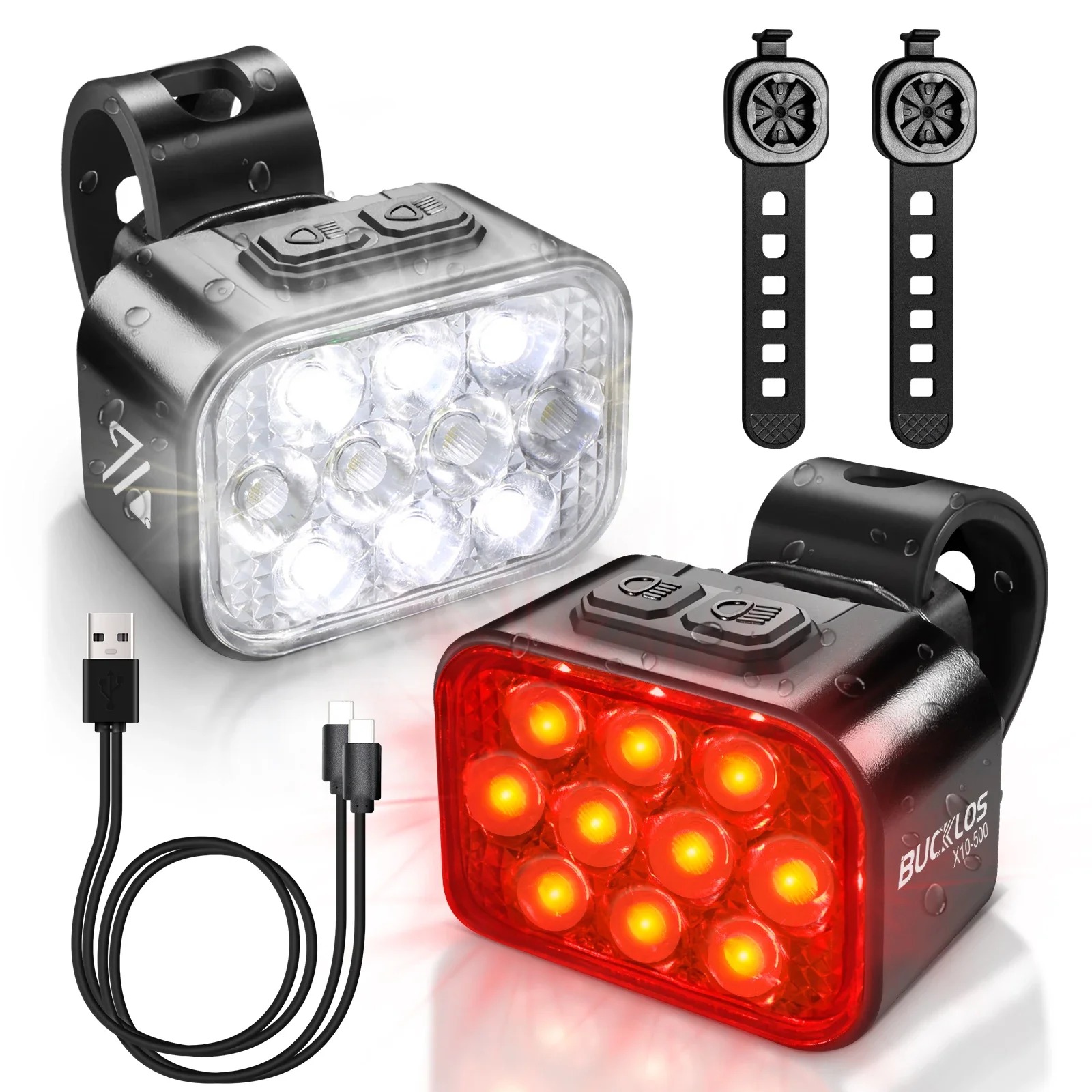 OEM/ODM BUCKLOS USB Charge Bic - Bike Light Front Rear のレビューと価格