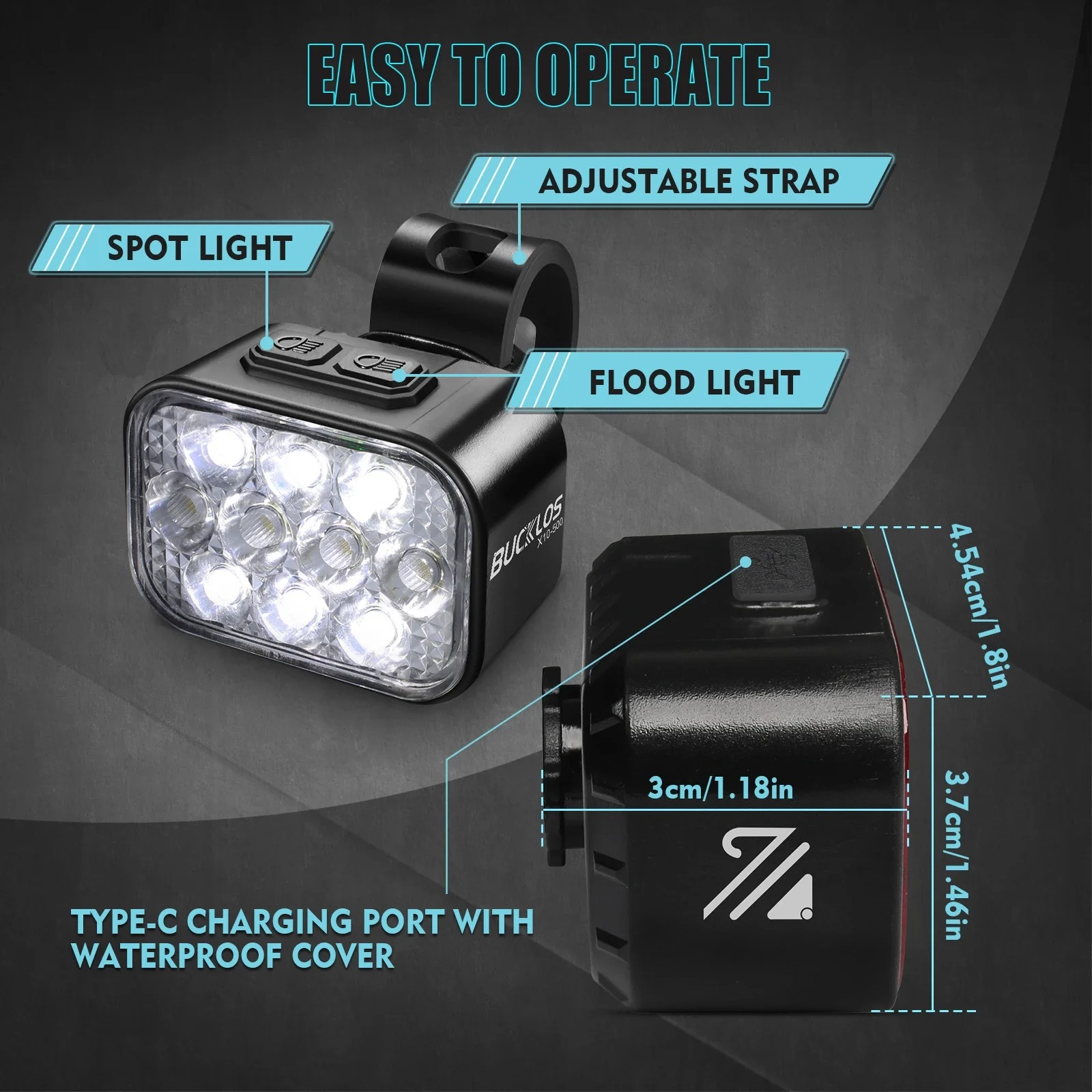 OEM/ODM BUCKLOS USB Charge Bic - Bike Light Front Rear のレビューと価格