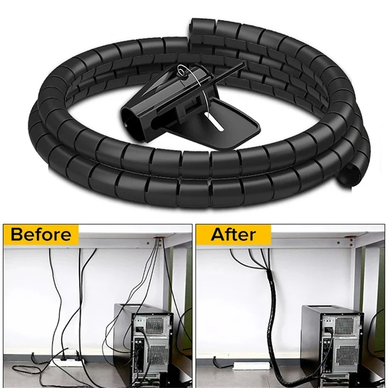 1/2pcs 2M Cable Tube Clip Cabl - Cable Lock Flexible のレビューと価格