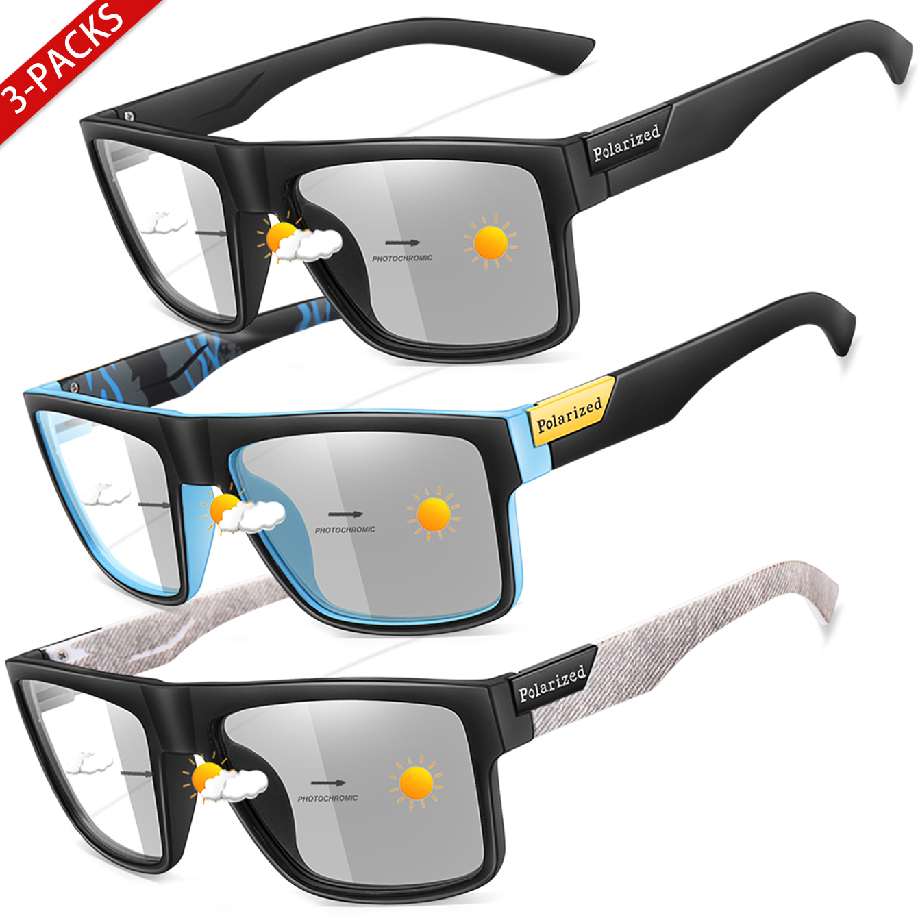 3-Pairs Classical Square Photo - Cycling Zones のレビューと価格