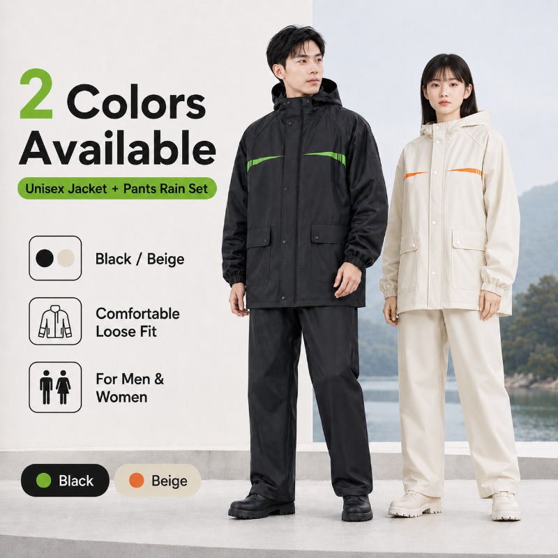 Unisex 2-Piece Waterproof Cycl - Cycling Commute Jacket のレビューと価格