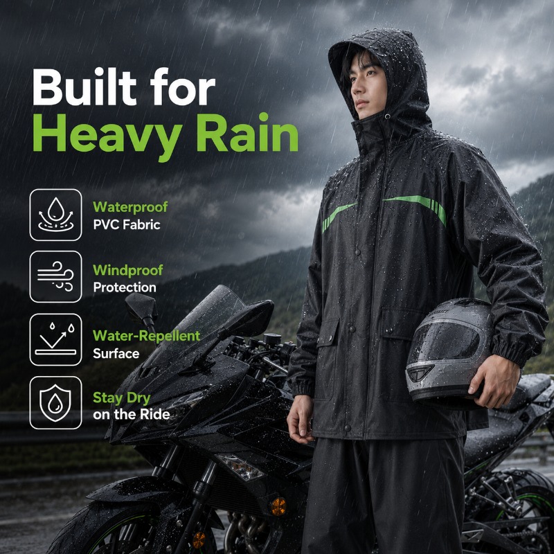 Unisex 2-Piece Waterproof Cycl - Cycling Commute Jacket のレビューと価格