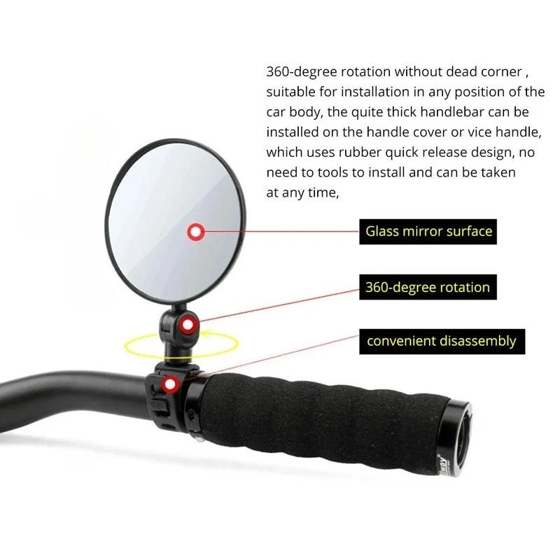 Bicycle Rearview Handlebar Mir - Mirror Handlebar Convex のレビューと価格