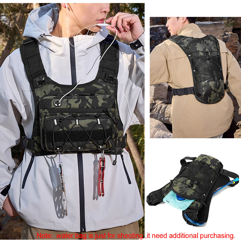 Tactical Bag Front Chest Rig V - Reflective Vest Cycling のレビューと価格