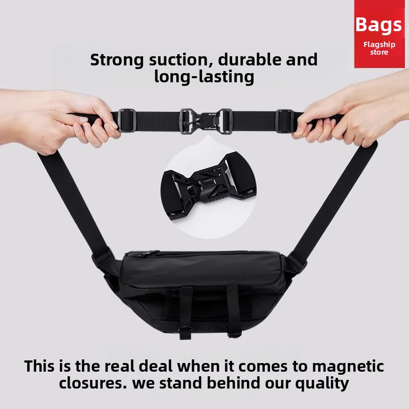 Magnetic Buckle Men Crossbody  - Cycling For Commute のレビューと価格