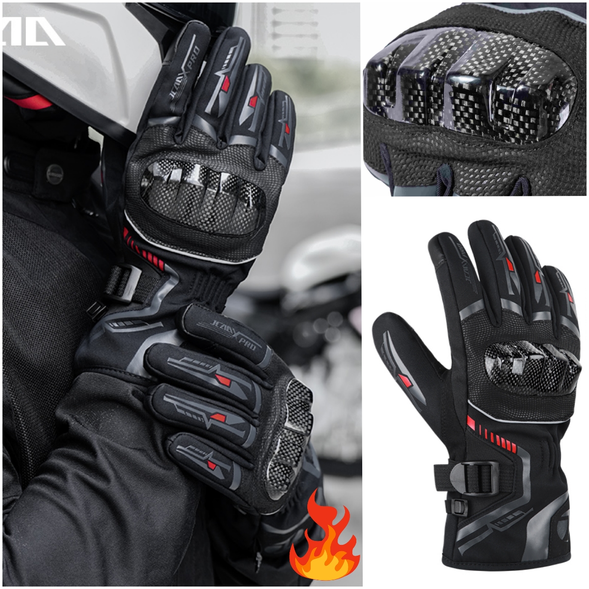 Winter Men Motorcycle Glove Gi - Waterproof Cycling Commute のレビューと価格