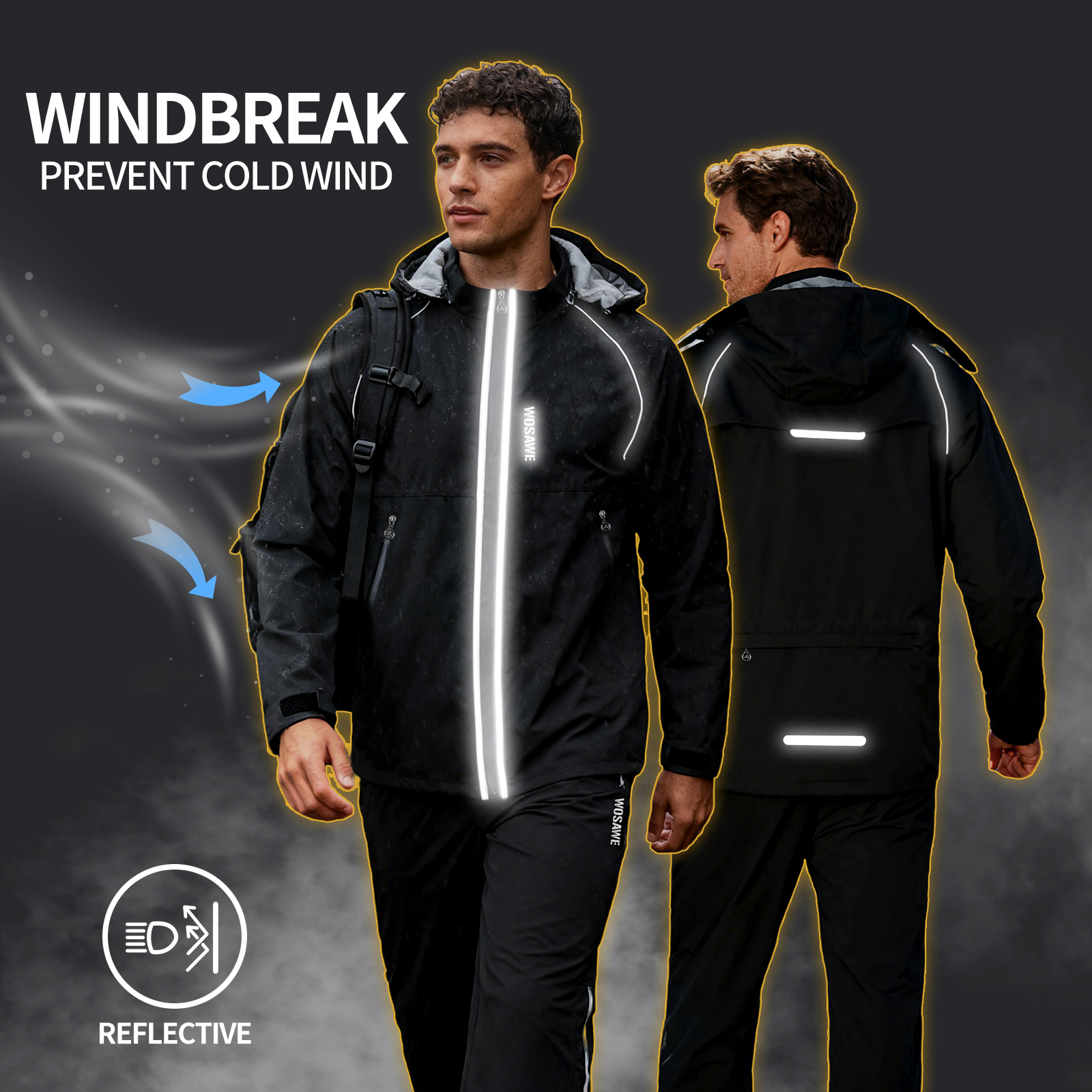 WOSAWE Reflective Motorcycle R - Cycling Commute Jacket のレビューと価格