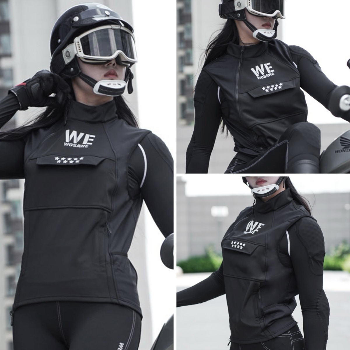 WOSAWE Winter Motorcycle Ridin - Reflective Vest Cycling のレビューと価格