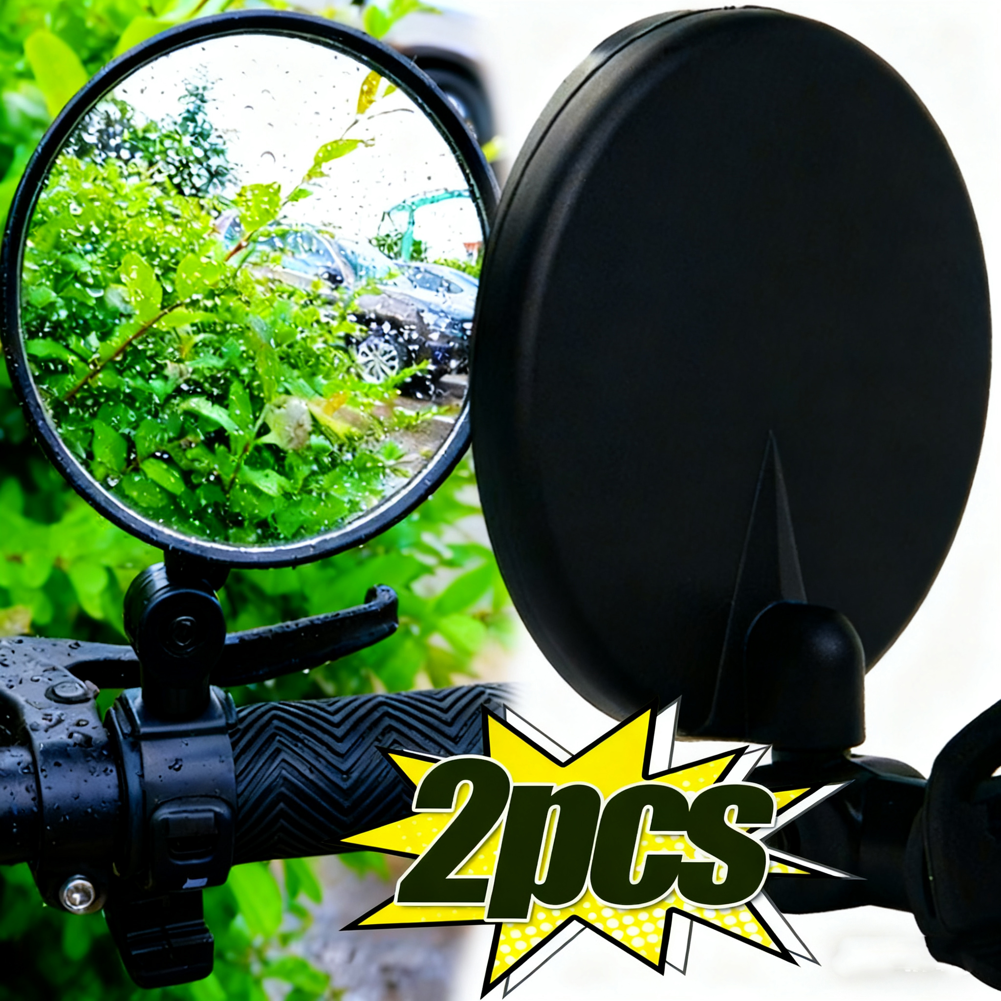 360°Adjustable Rotate Convex W - Mirror Handlebar Convex のレビューと価格