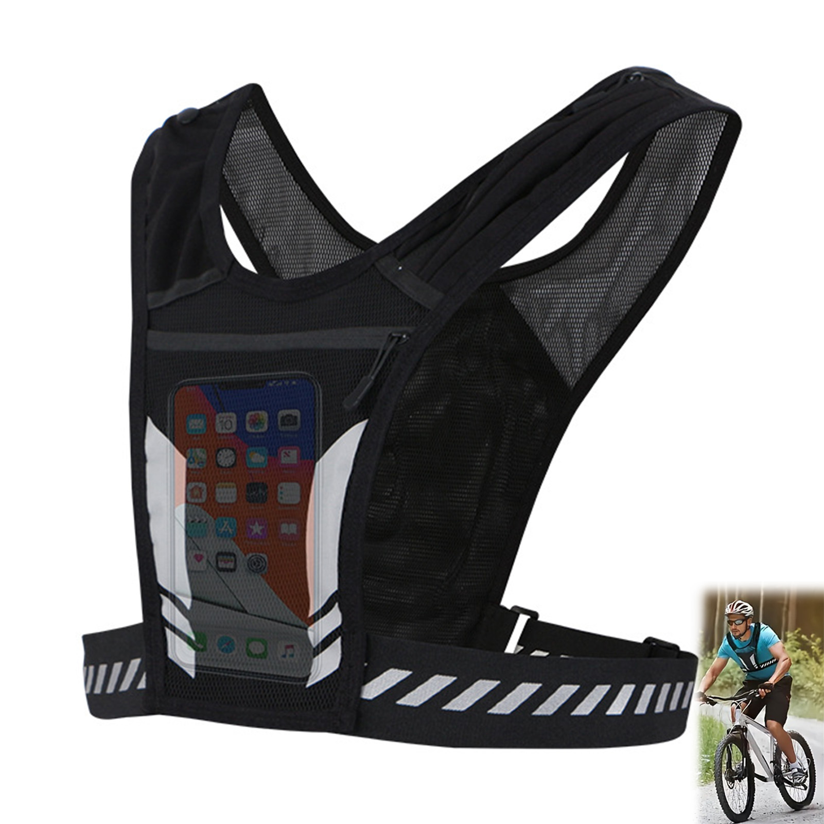 Sport Vest Phone Bag Reflectiv - Reflective Vest Cycling のレビューと価格